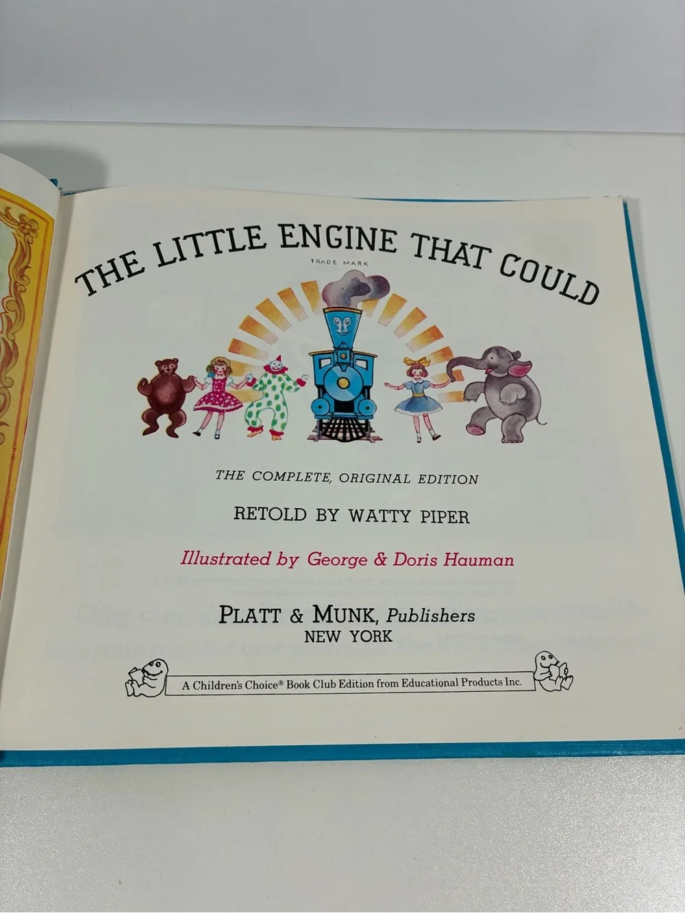 Vintage 1961 THE LITTLE ENGINE THAT COULD by Watty Piper Hardcover Book